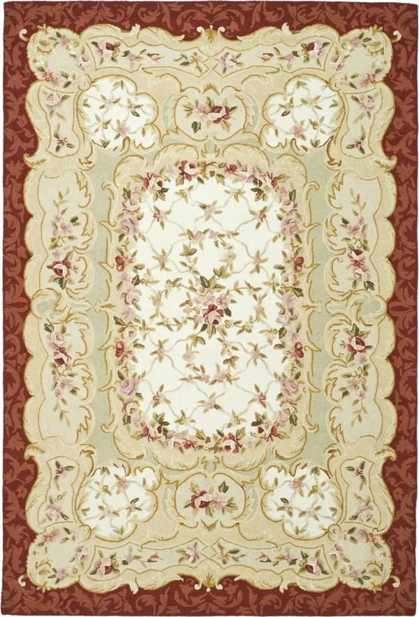 Safavieh Chelsea Ivory/Burgundy 6 ft. x 9 ft. Area Rug