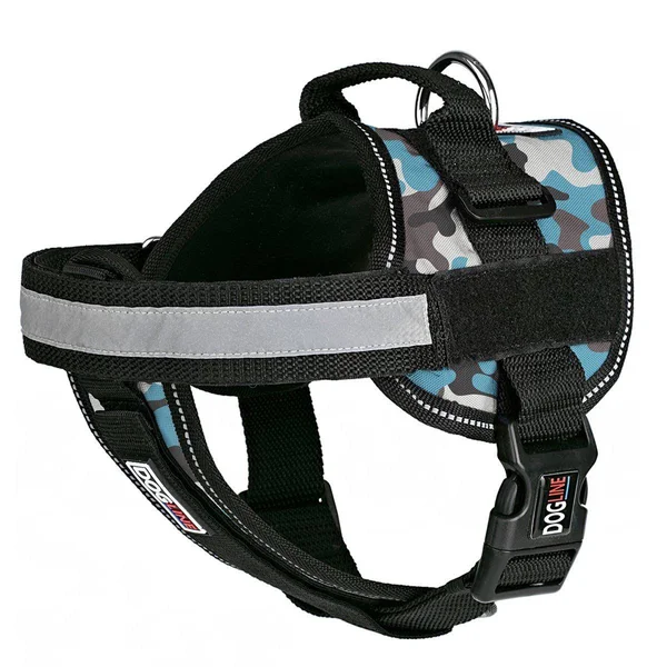 Dogline N0202-22 Unimax Multi Purpose Dog Harness Blue Camo M 22x22-30x22