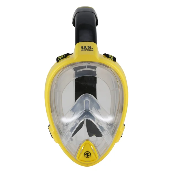 Airgo II LX- Snorkeling Full Face Mask+Snorkel Combo - U.S. Divers Clear Lens/Black, L/XL