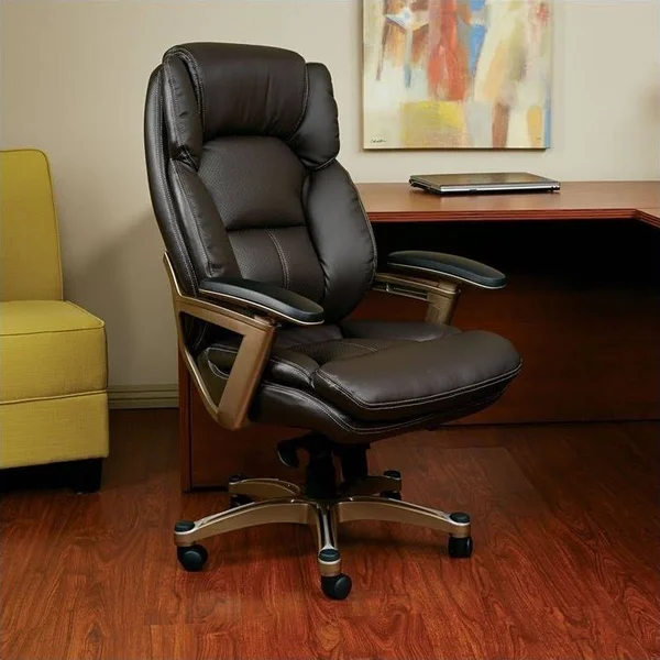 Office Star Cocoa/Espresso Executive Bonded Leather Chair