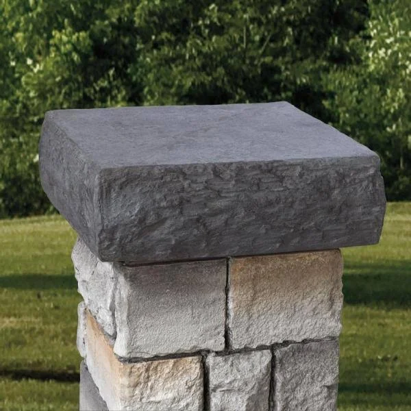 DeckoRail 8 in. x 8 in. Natural Gray Composite Plateau Postcover Cap
