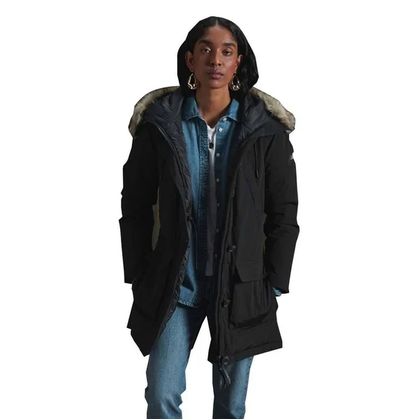 Superdry Rookie Down Parka Jacket - Black - Parka Jackets