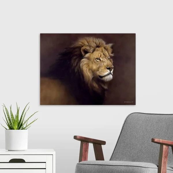 Lion Male, Canvas Wall Art, 24x18, Great Big Canvas