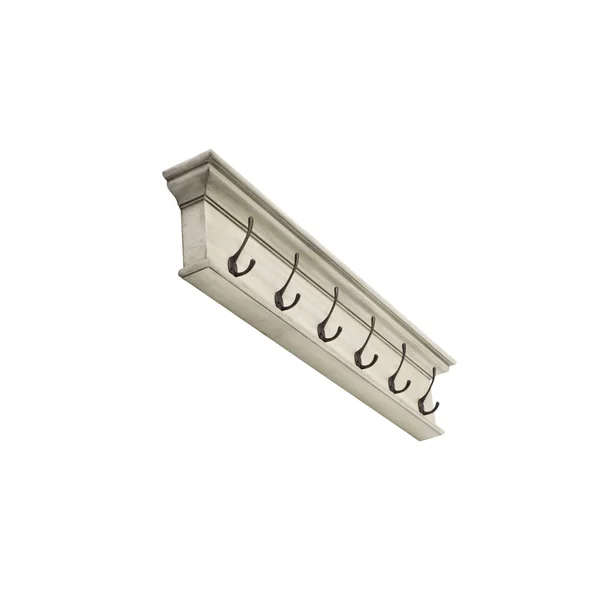 NovaSolo 6-Hook Coat Rack - White Rustic