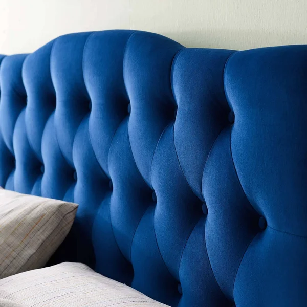 Modway Annabel King Diamond Tufted Performance Velvet Headboard - Navy
