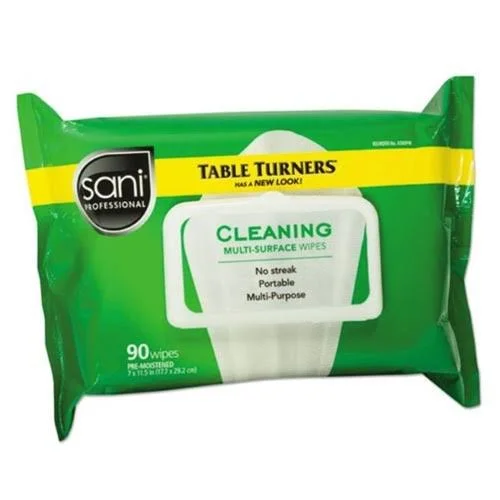 Sani-Professional Brand TableTurners Wet Wipes, 12 Packs (Nic A580FW)
