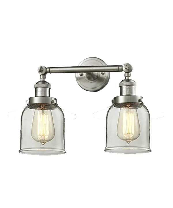 Innovations Lighting Small Bell 2 Light Bath Vanity Light 208 SN G52 (Brushed Satin Nickel)