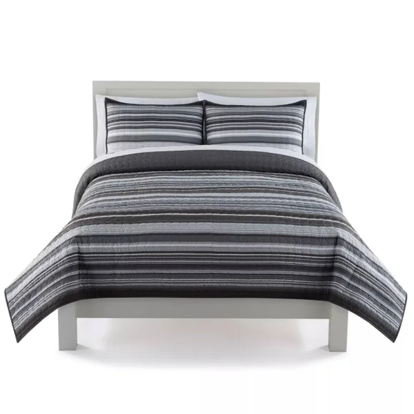 King Size The Big One Reversible Quilt Set - Grey