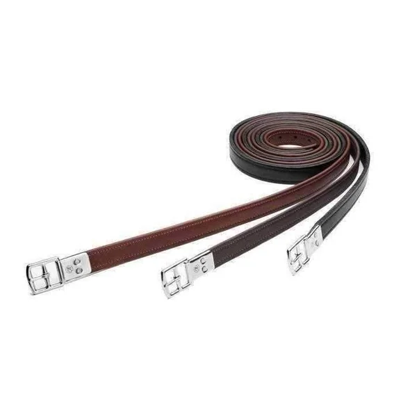 Bates Stirrup Leathers - Havana Brown