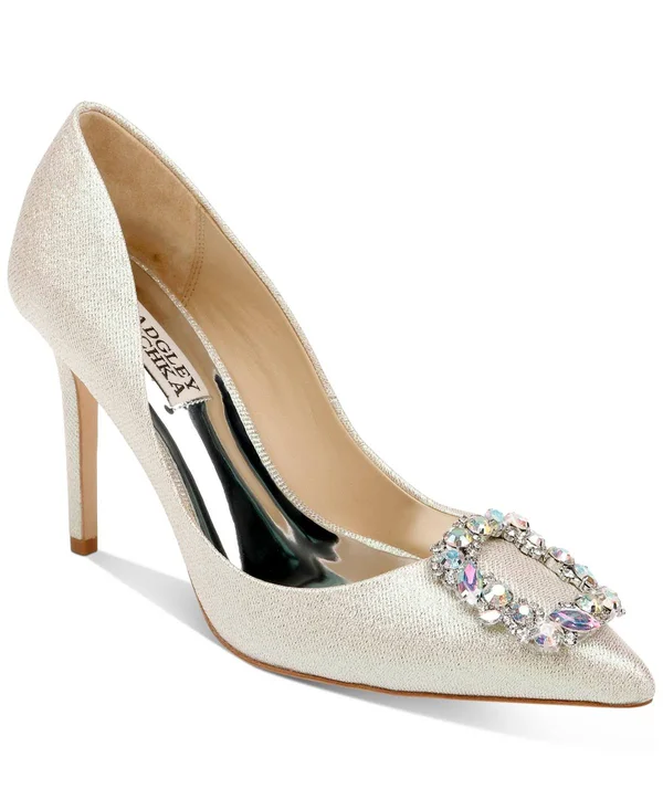 Badgley Mischka Women's Cher Crystal Buckle Pumps 3587233 - 5 - Opal