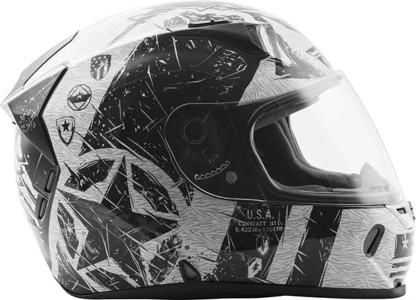 Fly Racing - 73-8371-6 - Revolt Liberator Helmet Gloss White/Black 2x