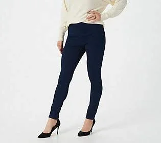 Belle by Kim Gravel Hollywood Waist Tummy Smooth Leggings, Size Reg 4, Dark Indigo