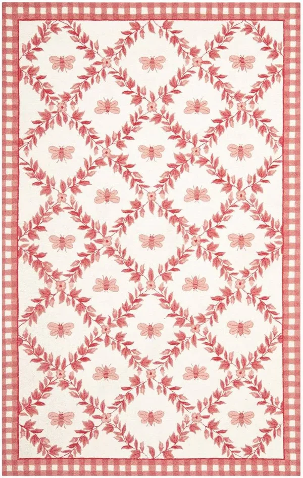 Safavieh Chelsea HK55C 8&9x22 x 11&9x22 Ivory, Rose Area Rug