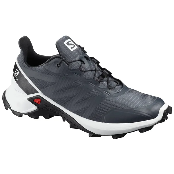 Salomon Women's Supercross Trail Shoes India Ink, White, Black 7.5