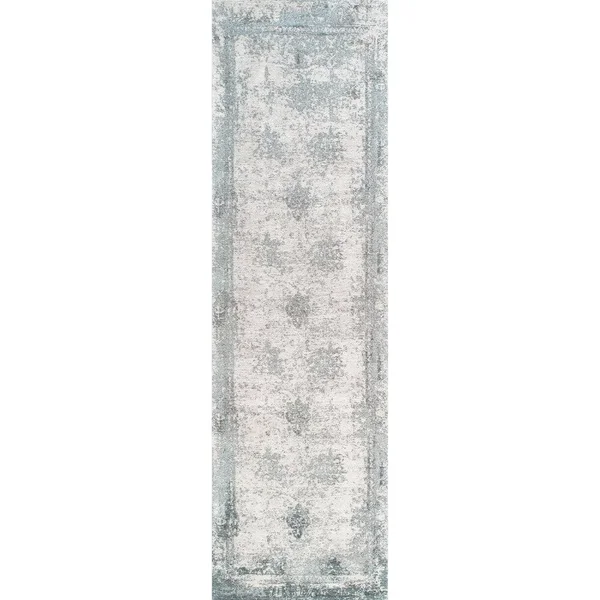 nuLOOM Handmade Distressed Abstract Vintage Wool Area Rug Grey 5& x 8& 5& x 8& Indoor Living Room, Bedroom, Dining Room