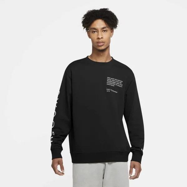 Nike Sportswear Swoosh Men's Crew Top in Black, Size: Xs, CU3906-010