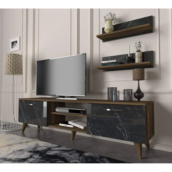Sayre Furniture Ayden TV Unit Brown-White