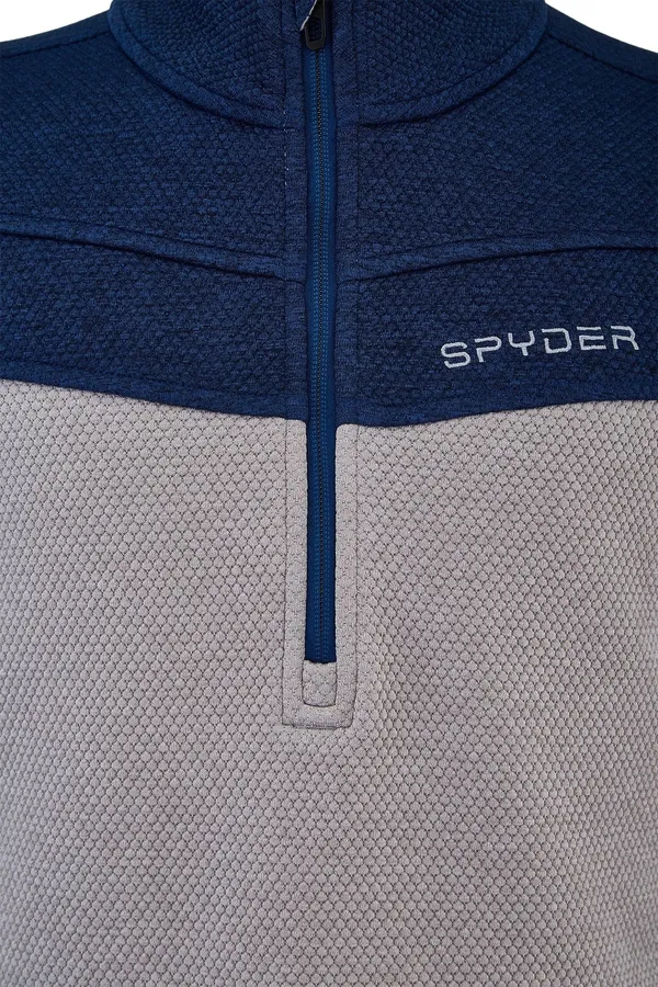 Spyder Men's Encore Half Zip Fleece Jacket - XXL - Abyss, Volcano