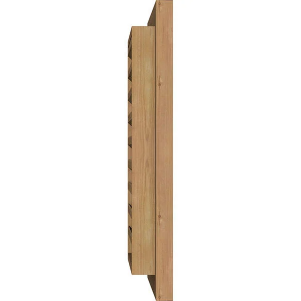 Ekena Millwork GVWVE34X2200RFUWR 34x22W x 22x22H Vertical Gable Vent (39x22W x 27x22H Frame Size): Unfinished, Functional, Rough