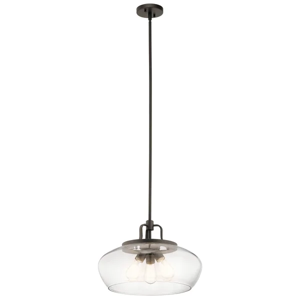 Kichler Davenport Pendant/3 Light Semi Flush, Olde Bronze - 43904OZ