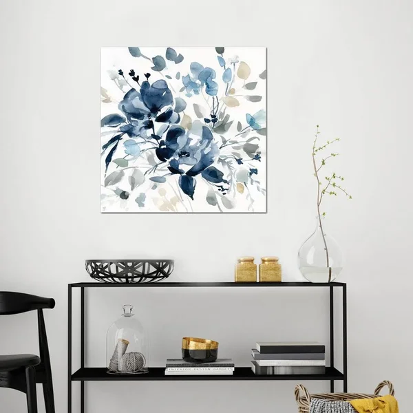 Carol Robinson Canvas Art Picture - Indigo Garden II ( Floral & Botanical > Flowers art)