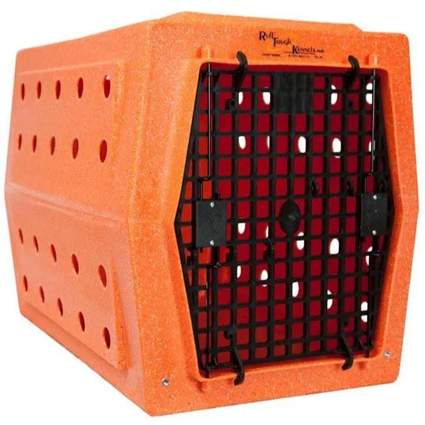 Ruff Land Kennels Front/Back Double Door Dog Crate - Extra Large (XL), Orange Speckled