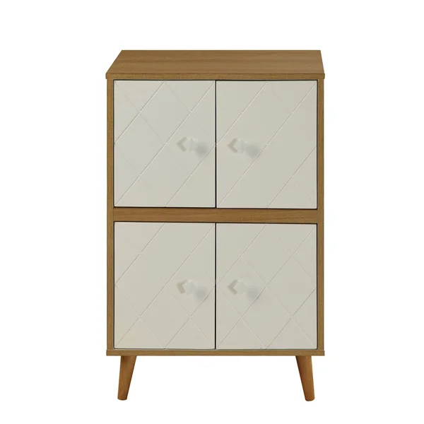 Acme Anita Cabinet, Natural & White