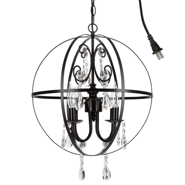 AmalfiDecor Luna 4-Light Crystal Chandelier Finish: Black