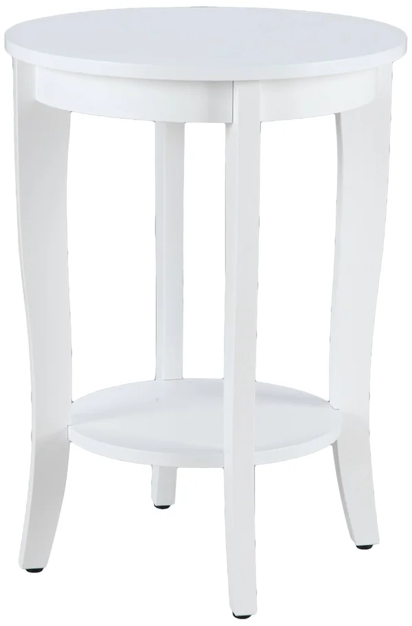 Convenience Concepts American Heritage Round Table, White