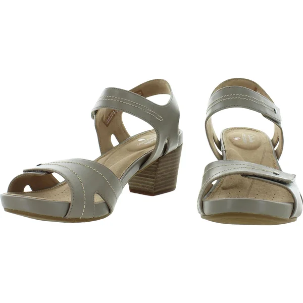 Unstructured by Clarks Womens Un Palma Vibe Leather Studded Dress Sandals