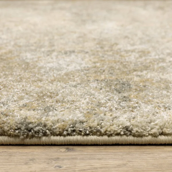 Anton Contemporary Abstract Yellow/Gold Area Rug - 5&3x22 x 7&6x22