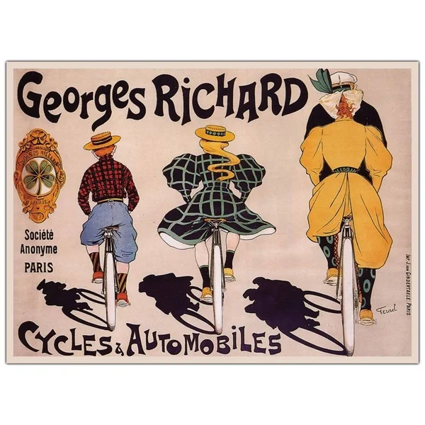 &Georges Richard Cycles & Automobiles& Canvas Art