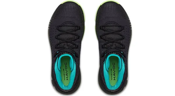Under Armour HOVR Havoc 2 &Black Lime& Black/Lime Light Basketball Shoes/Sneakers 3022050-001 (US Size 11)