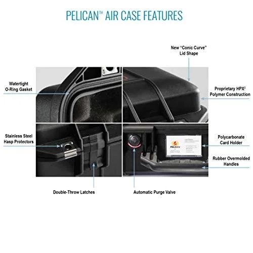 Pelican 1525WD Air Case with Padded Dividers - Black