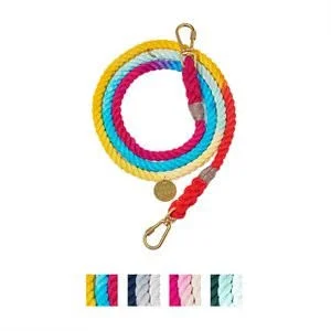 Found My Animal Prismatic Cotton Rope Dog Leash, Adjustable