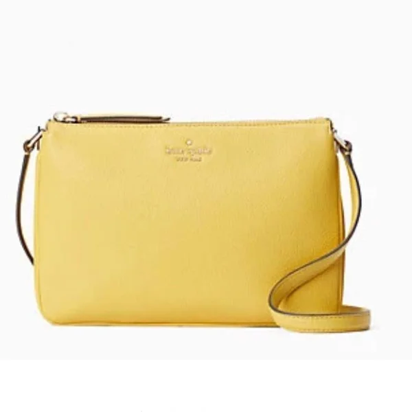 Kate Spade New York Triple Gusset Crossbody (Gold Yarrow)