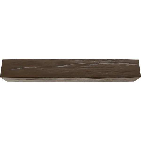 Ekena Millwork MANURW06X06X84BM 6x22H x 6x22D x 84x22W Riverwood Faux Wood Fireplace Mantel, Burnished Mahogany