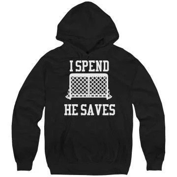 Custom Funny Hockey Mom Expenses - Unisex Hanes Cotton Heavyweight Hoodie, Personalized Black Sweatshirts Size S from Customize