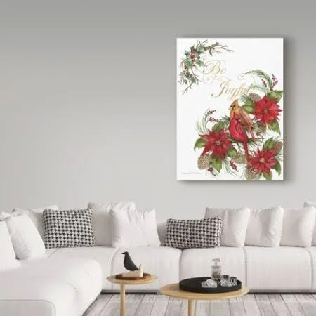 Trademark Fine Art Kathleen Parr McKenna Holiday Happiness VI 18x24 Canvas Art - WAP04965-C1824GG