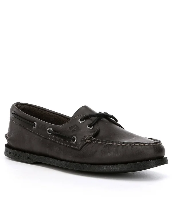 Sperry Men's Authentic Original 2-Eye Orleans Boat Shoe - Black