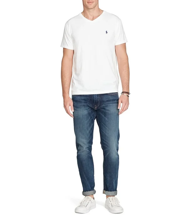 Polo Ralph Lauren Men's Big & Tall Classic Fit V-Neck T-Shirt - RL Red