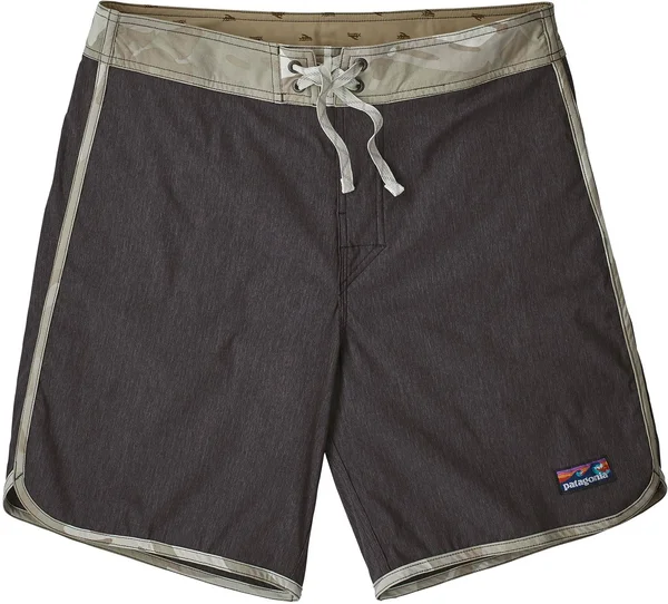 Patagonia Scallop Hem Stretch Wavefarer Boardshorts - Men's - Park2Peak Online Surf Shop 36, Ink Black