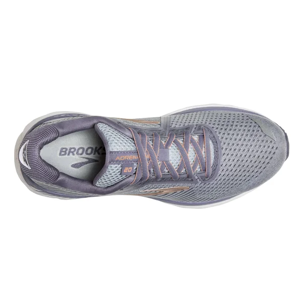 Brooks Women's Adrenaline GTS 20 - Grey/Pale Peach, 5 Wide