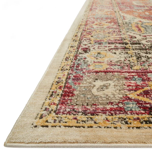 Alexander Home Genova Distressed Medallion Persian Area Rug - Grey/Multi 2&6x22 x 12&