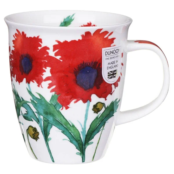 Dunoon Flora Poppy Nevis Shape Mug
