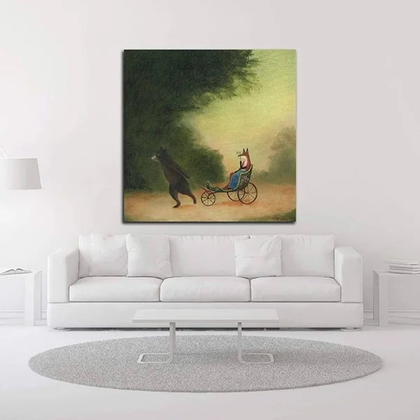 Tangletown Fine Art 18x22 x 18x22 La Passeggiata of The Lady Dowager by DD McInnes Print on Canvas