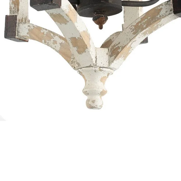Au0026B Home Andreas Winged Chandelier, White
