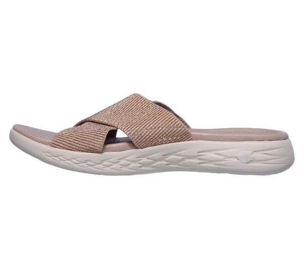 Skechers Women's on The Go 600 Glistening Slide, Rose Gold