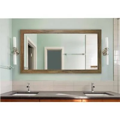 Landover Rustic Distressed Bathroom/Vanity Mirror Size: 67.5x22 H x 32x22 W - Finish: Brown