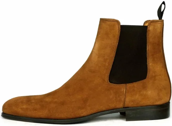Thomas Bird Italian Made Mens Chelsea Boot - Tan Suede - US 12 Suede